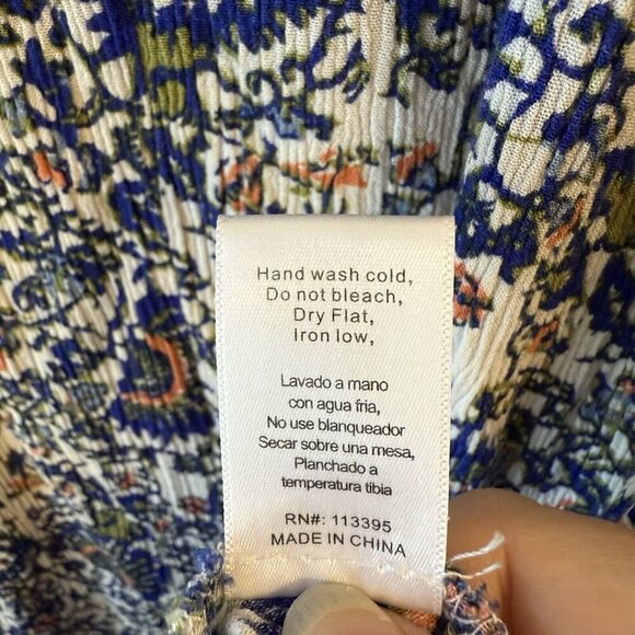 Altar’d State Blue Orange White Boho Sleeveless Swing Dress Size Medium - Picture 10 of 12